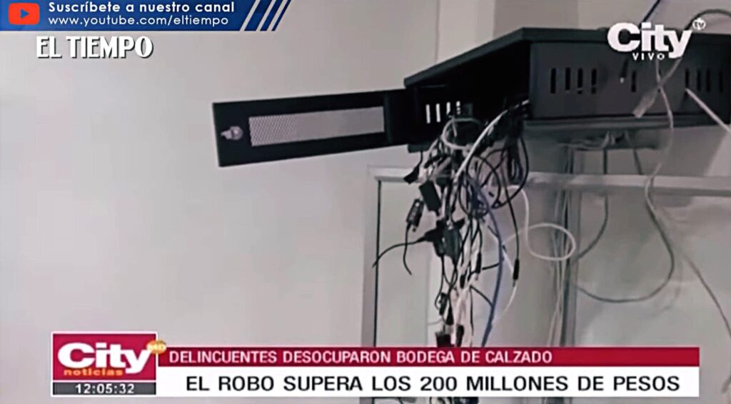 Ladrones roban en empresa y se llevan el sistema de vigilancia