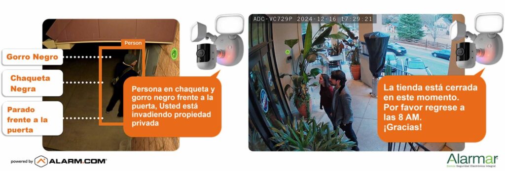 Cámaras de vigilancia con Inteligencia artificial para alejar ladrones en el servicio de vigilancia remota