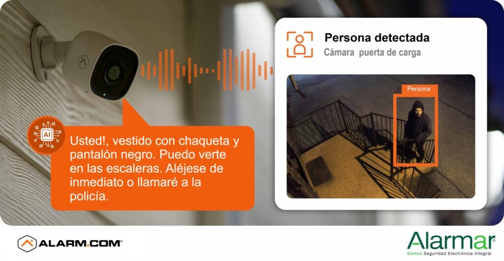 Vigilancia remota por cámaras de seguridad con medidas automáticas y preventivas de la inteligencia artificial
