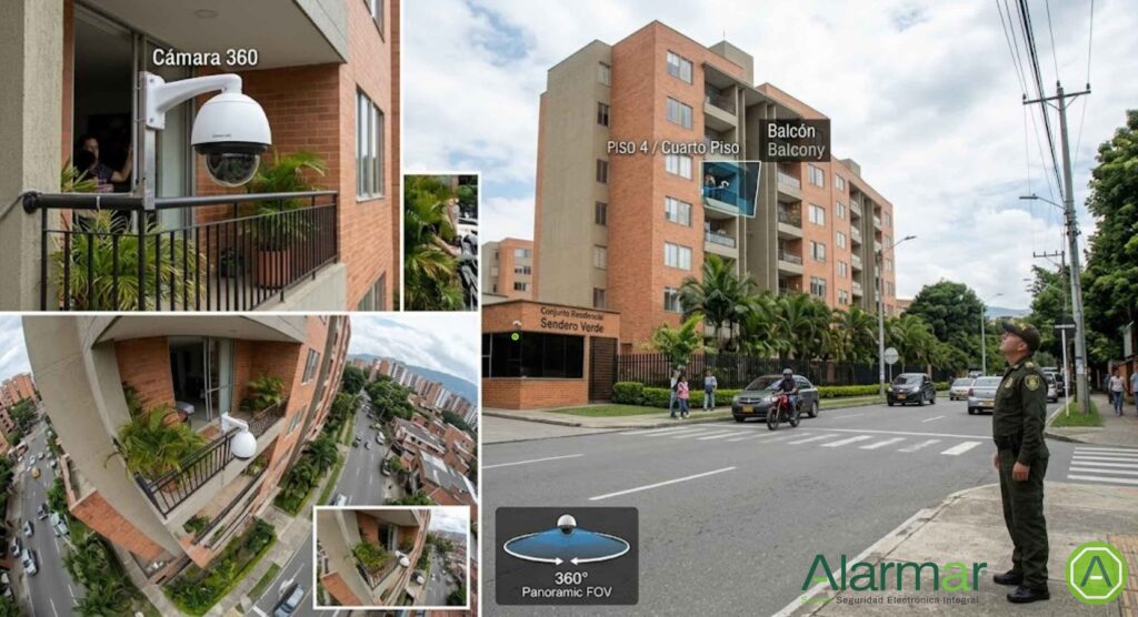 camara de vigilancia instalada en un apartamento para seguridad del hogar